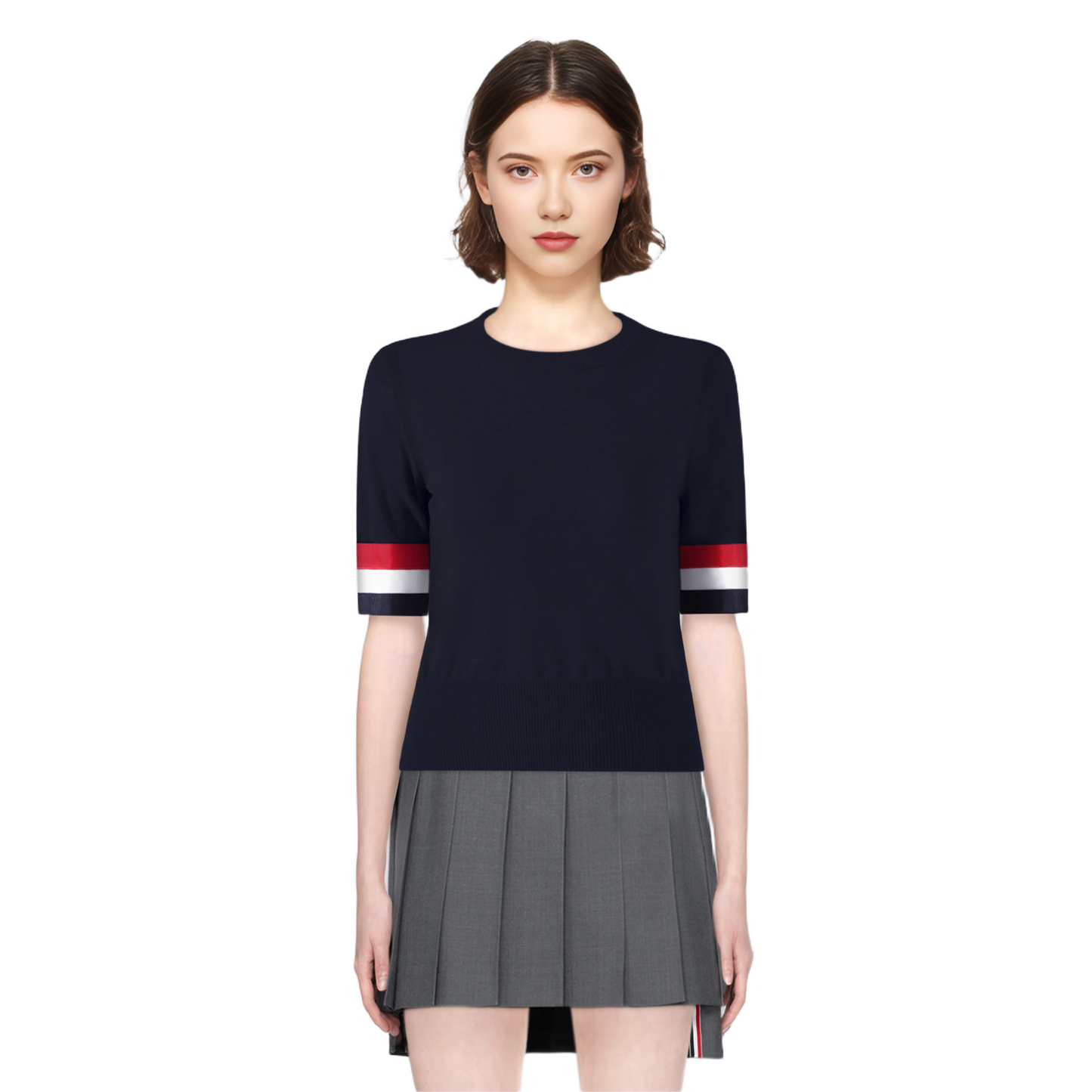 Women's Knitted Wool POLO Shirt(副本) THOM TREND