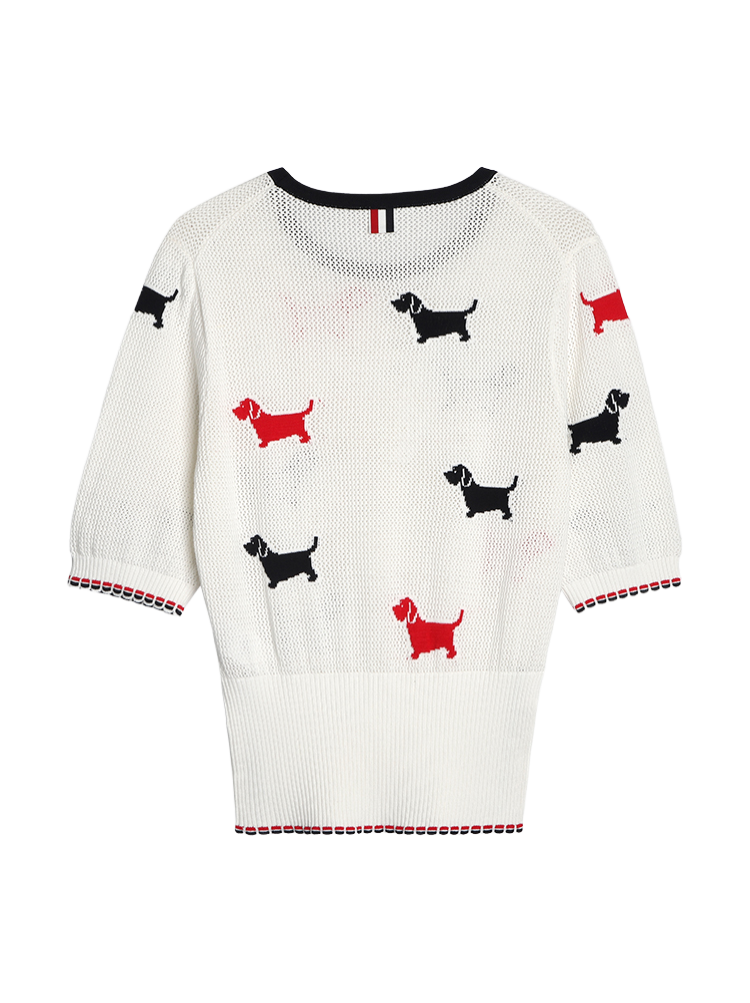 Crew neck hollow pullover sweater(副本) THOM TREND