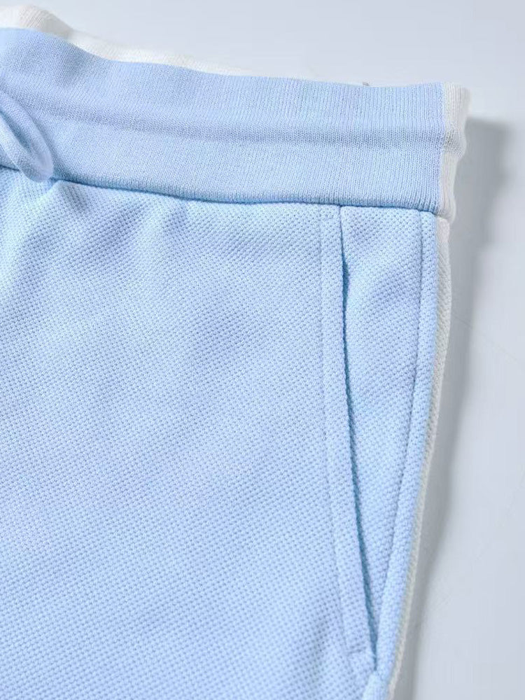 Unisex left and right colorblock shorts(副本) THOM TREND