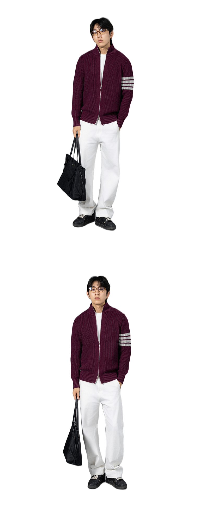 2025SS Stand collar cardigan THOM TREND