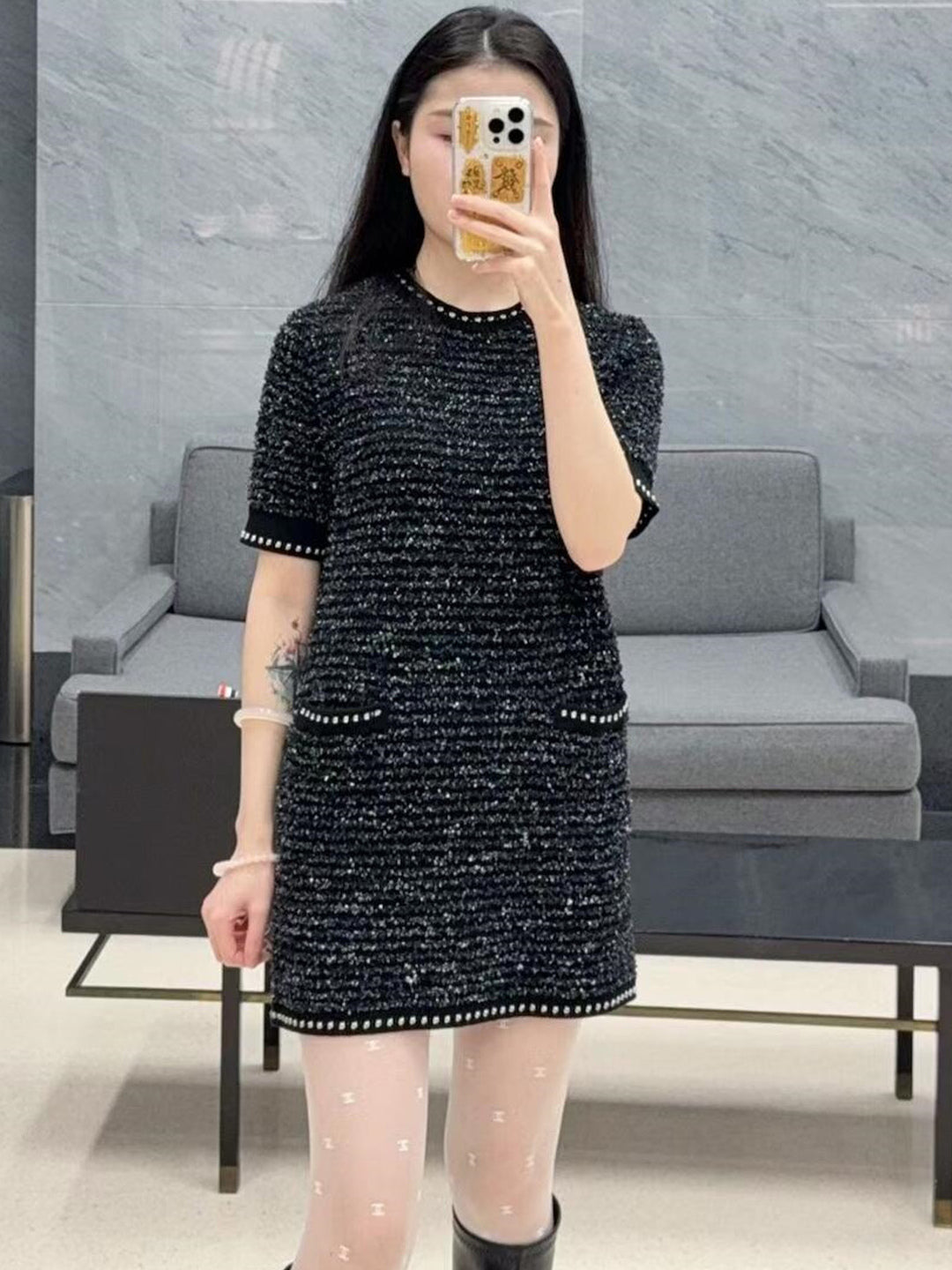 2025SS Women's Tweed Mini Dress THOM TREND