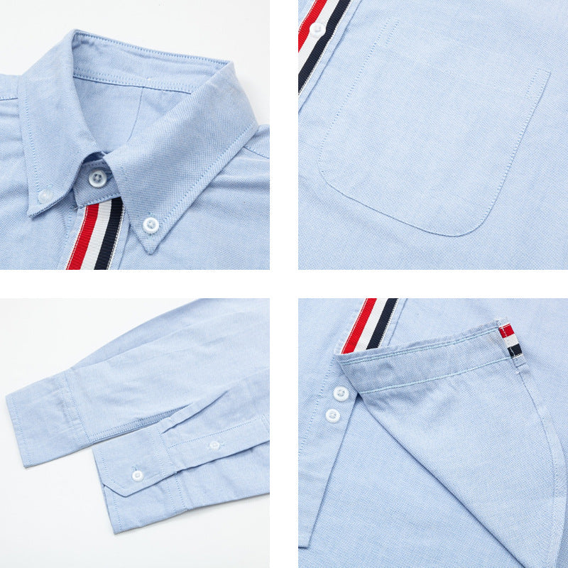 Red, White and Blue Wrap Ribbon Shirt(副本) THOM TREND
