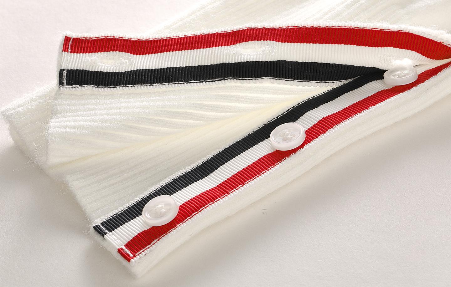 2025SS Diamond-patterned contrast cardigan THOM TREND