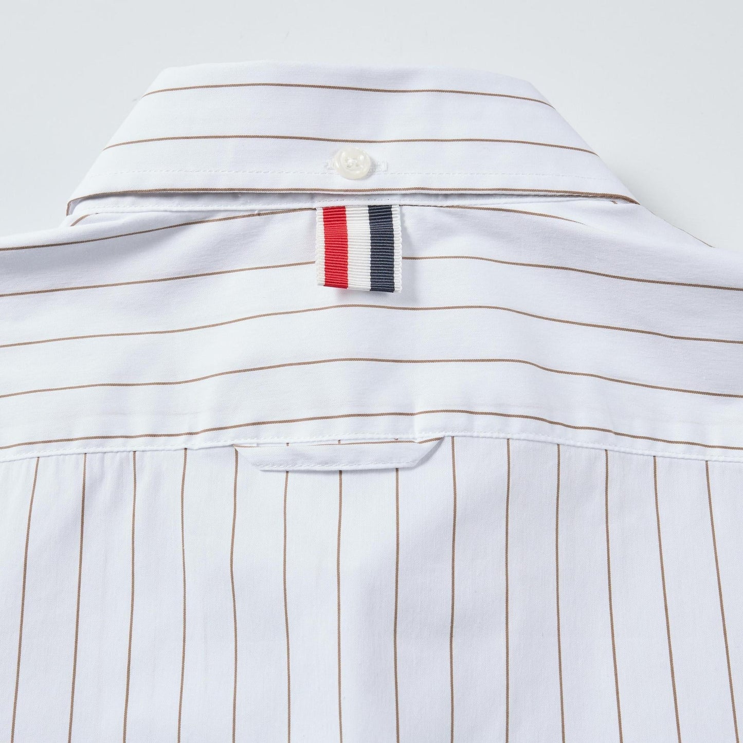 2025SS Women's vertical striped cropped shirt THOM TREND