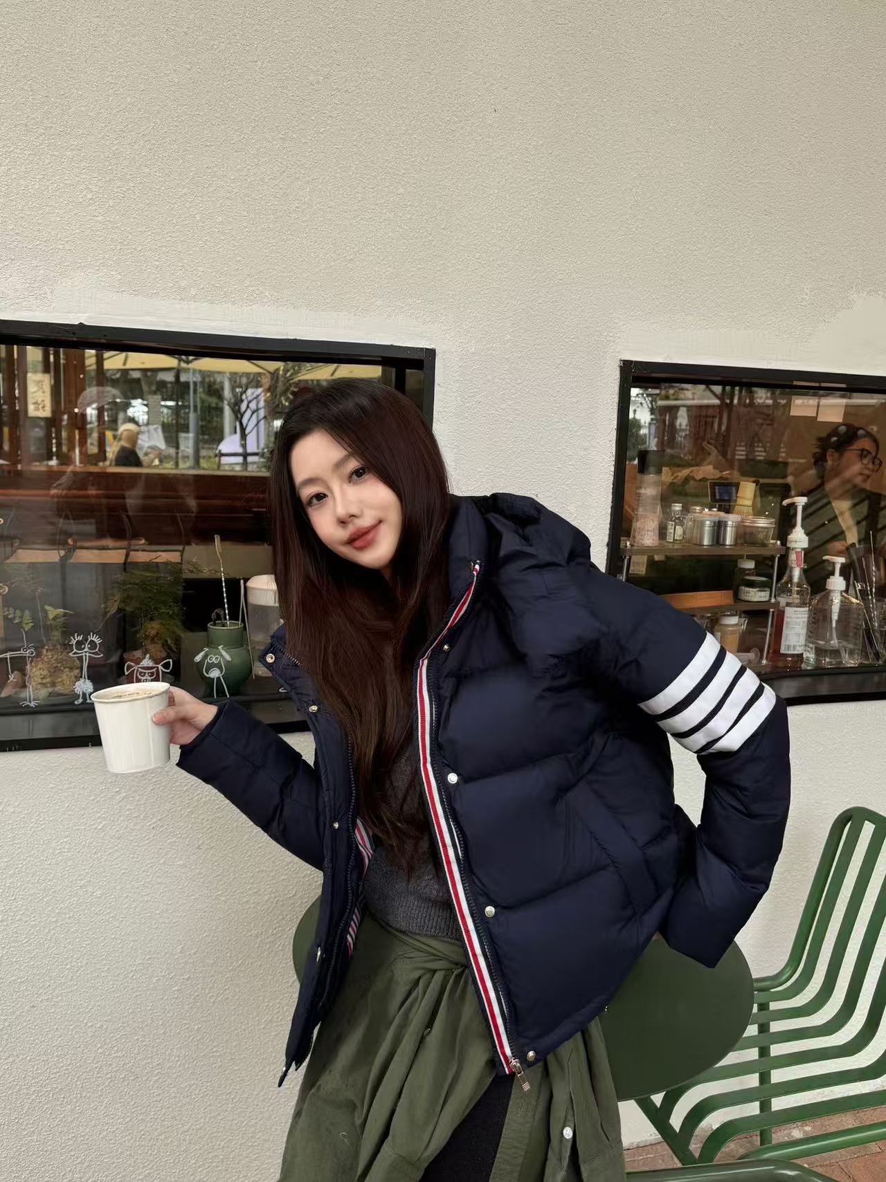 Women's hooded down jacket THOM TREND