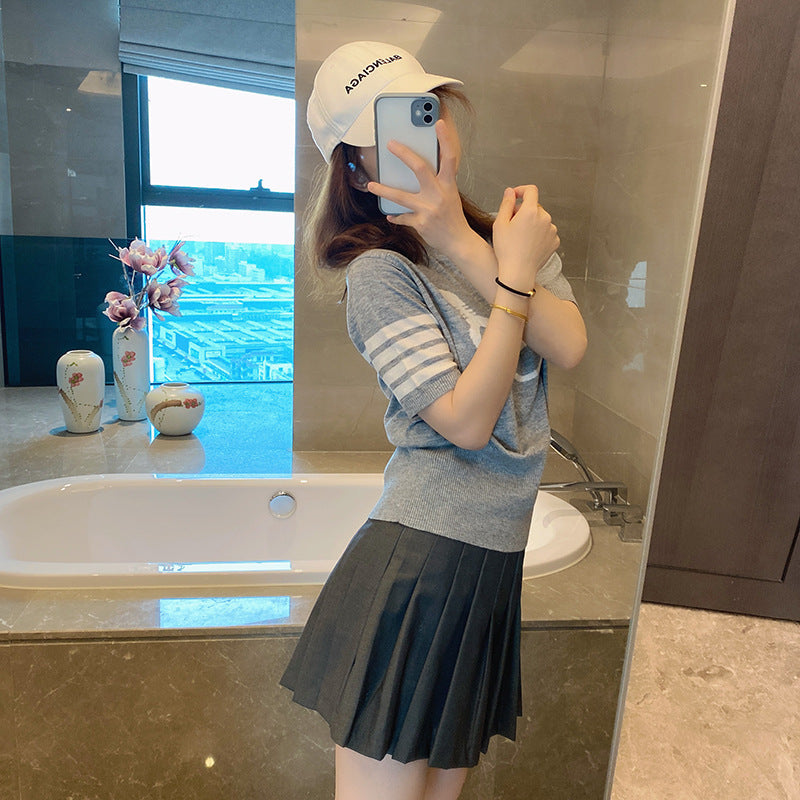Contrast hem wool short skirt(复制) THOM TREND