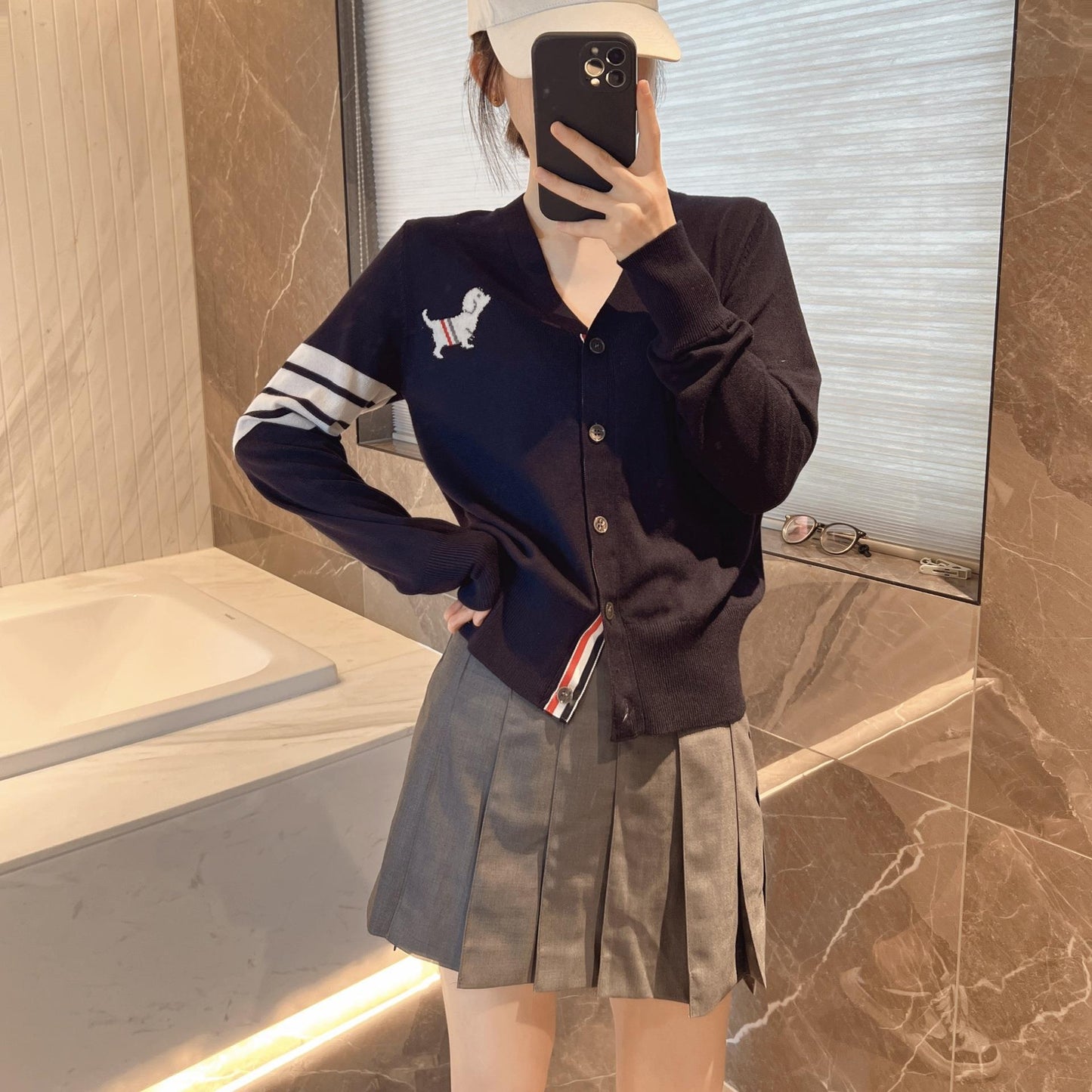 Women's jacquard cardigan sweater(副本) THOM TREND