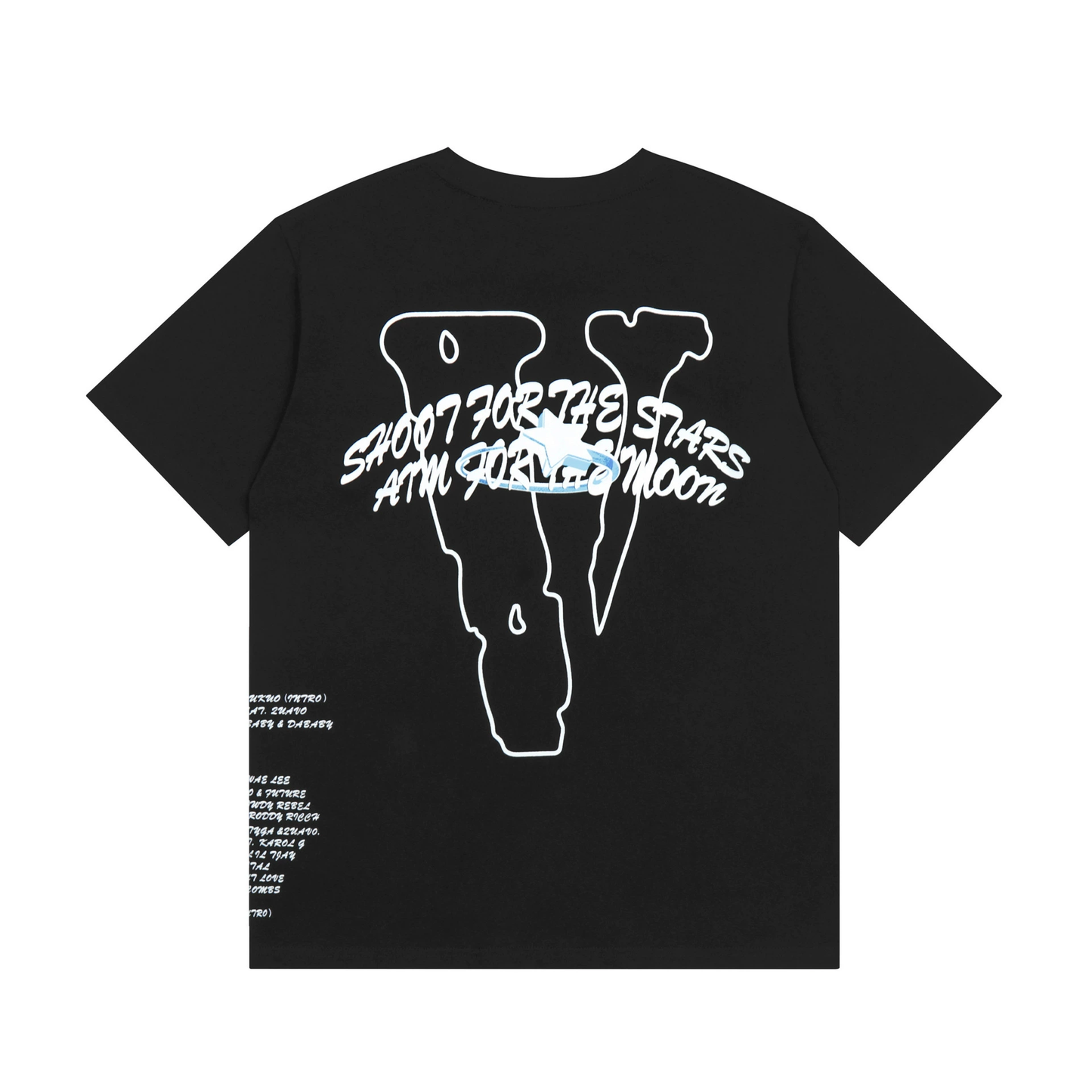 Rose lettering embroidered T-shirt