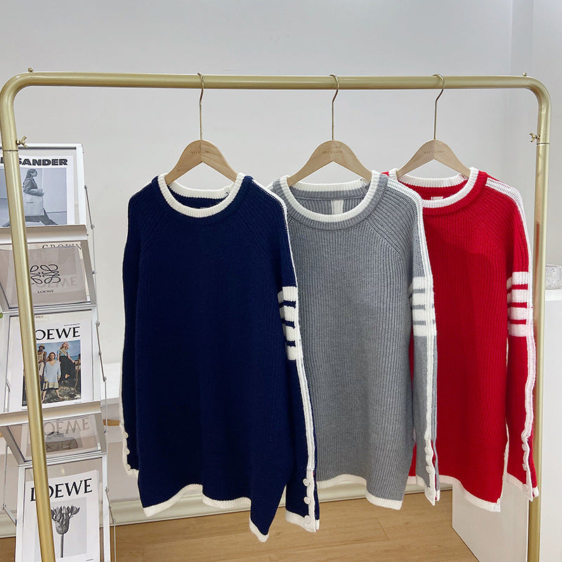 Four-bar crewneck sweatshirt(复制) THOM TREND