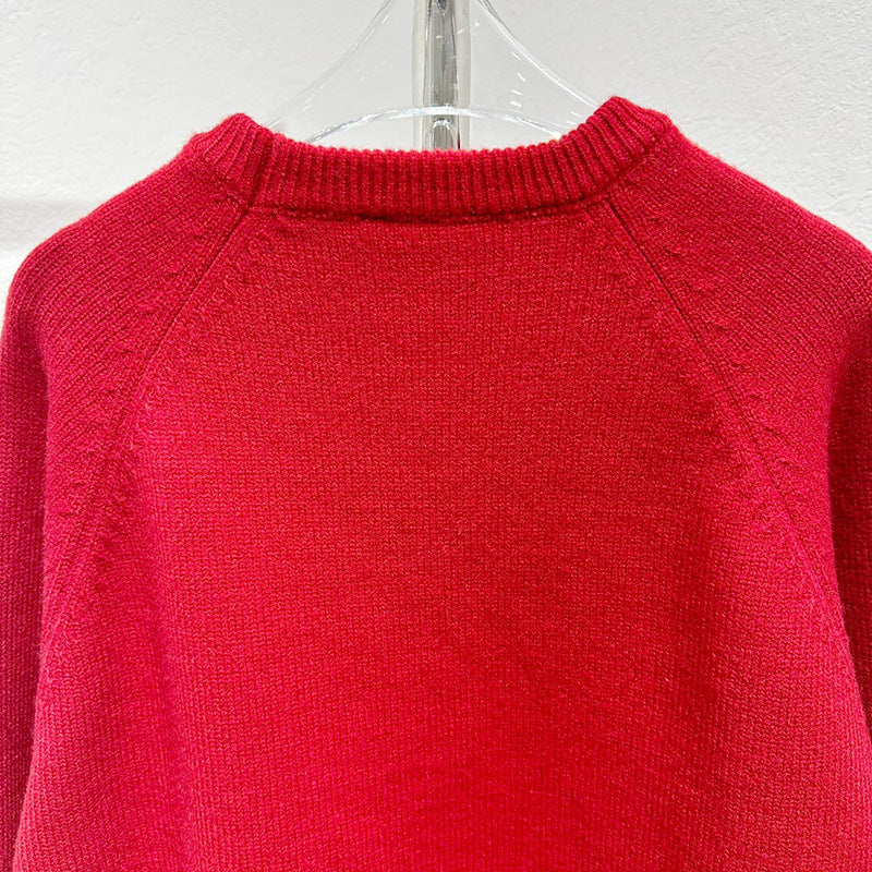 2025SS Christmas red pullover sweater THOM TREND