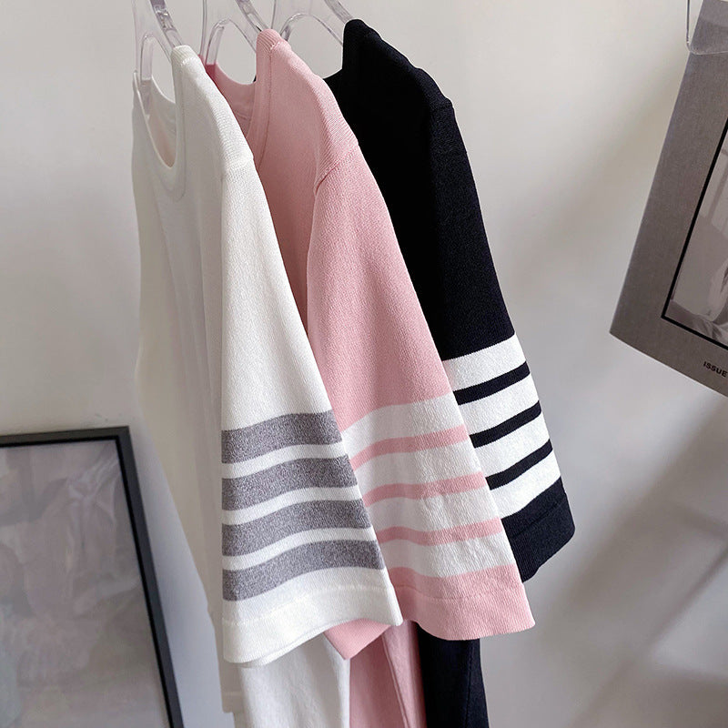 Ladies knitted short sleeves