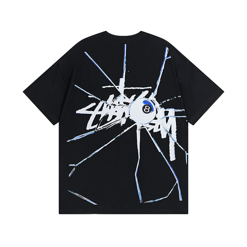 Broken Black 8 Short Sleeve T-Shirt