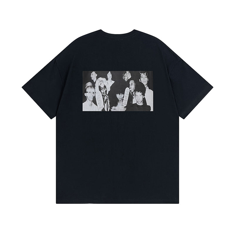 Unisex character print short-sleeved T-shirt