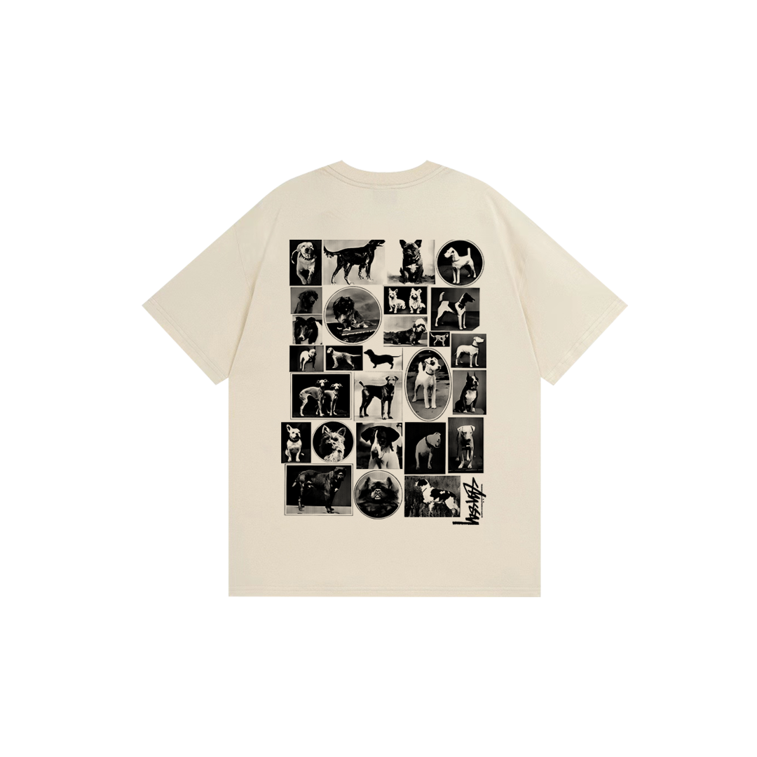 animal puzzle print T-shirt