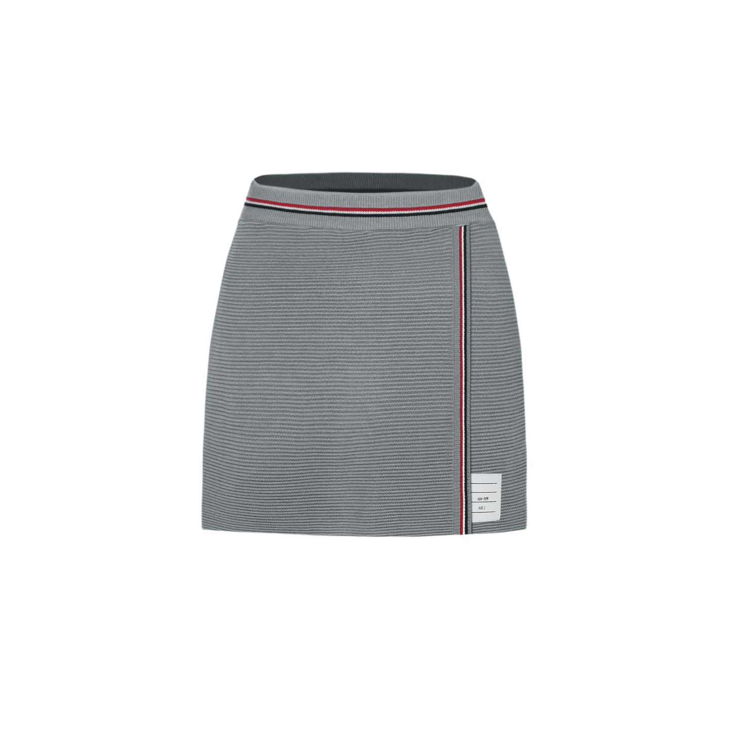 Three-color striped ribbed knitted short skirt THOM TREND