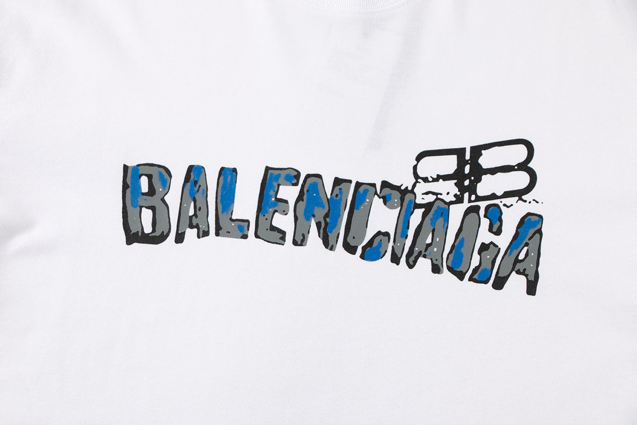 Letter embroidered T-shirt THOM TREND