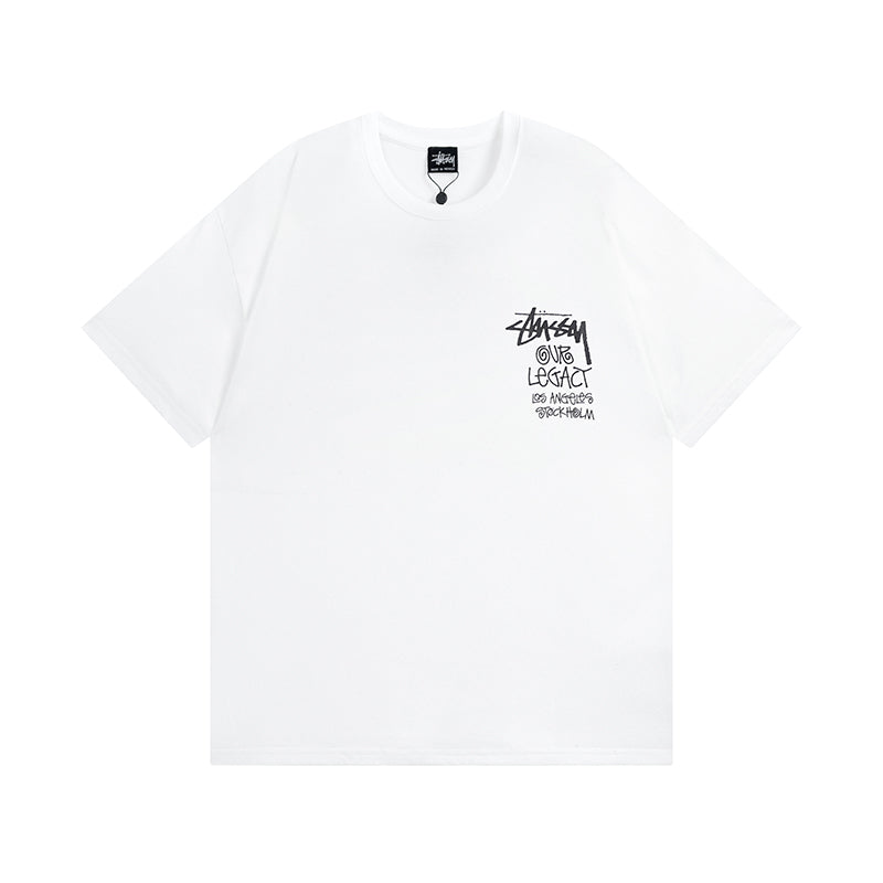 Surfing lettering short-sleeved T-shirt