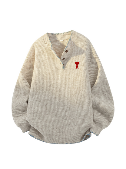 American Henley Collar Sweater THOM TREND