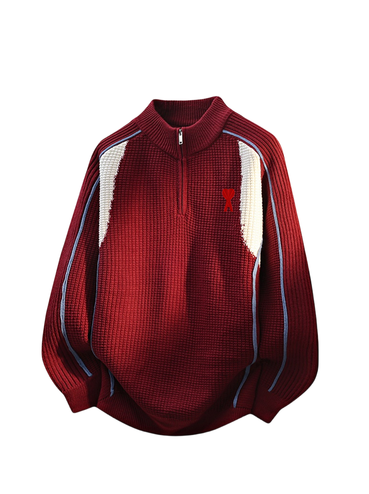 Patchwork half-zip sweater THOM TREND