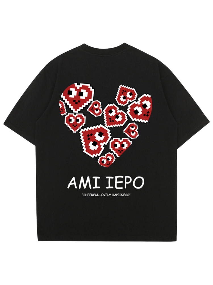 2025SS Heart Print T-shirt THOM TREND