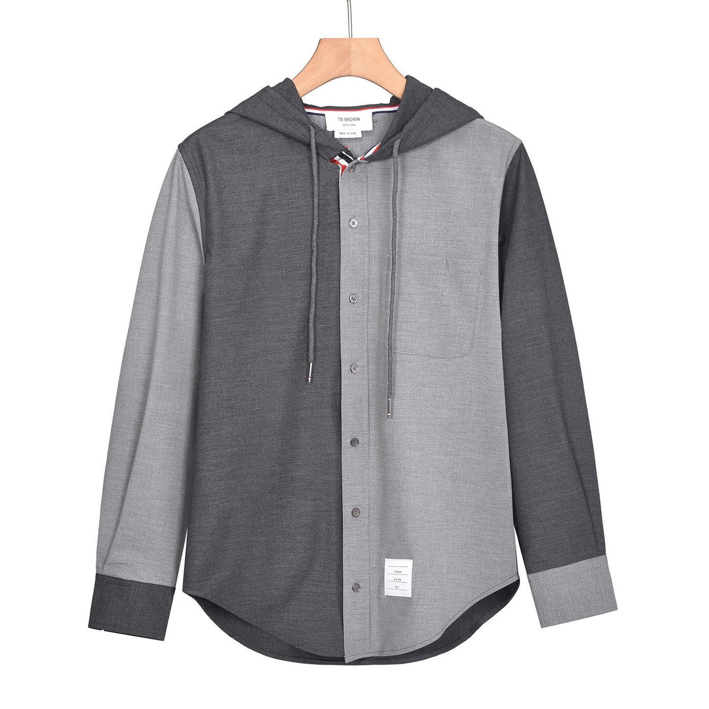 2025SS color-block hooded shirt THOM TREND