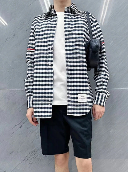 2025SS Couple plaid shirt THOM TREND