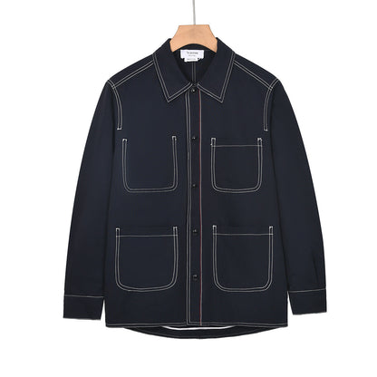 2025SS lapel striped jacket THOM TREND