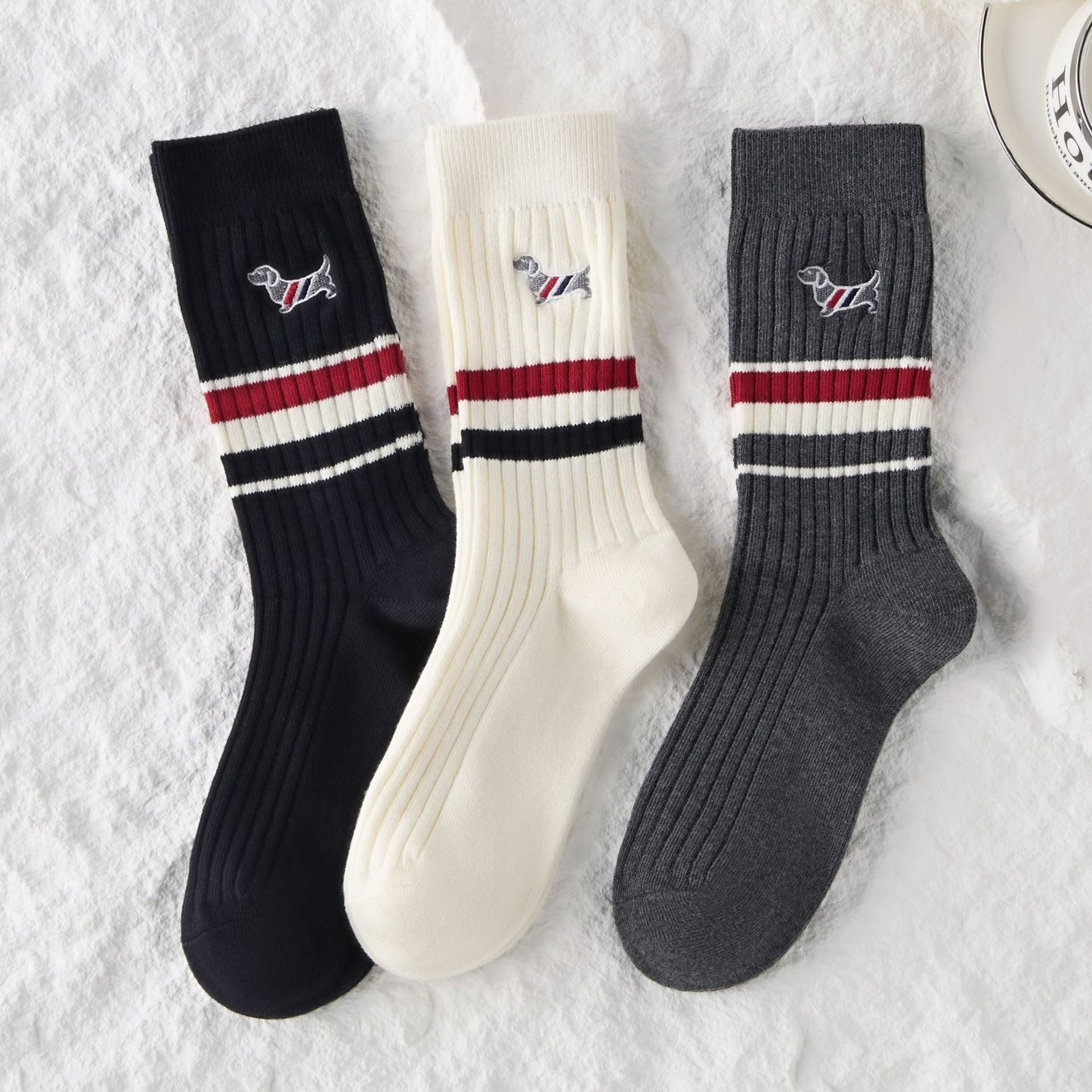 2025SS Dog embroidered socks THOM TREND