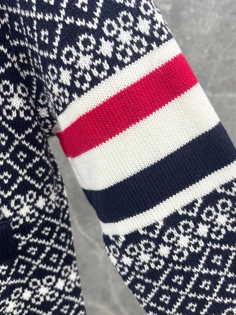 2025SS Plaid V-neck cardigan THOM TREND