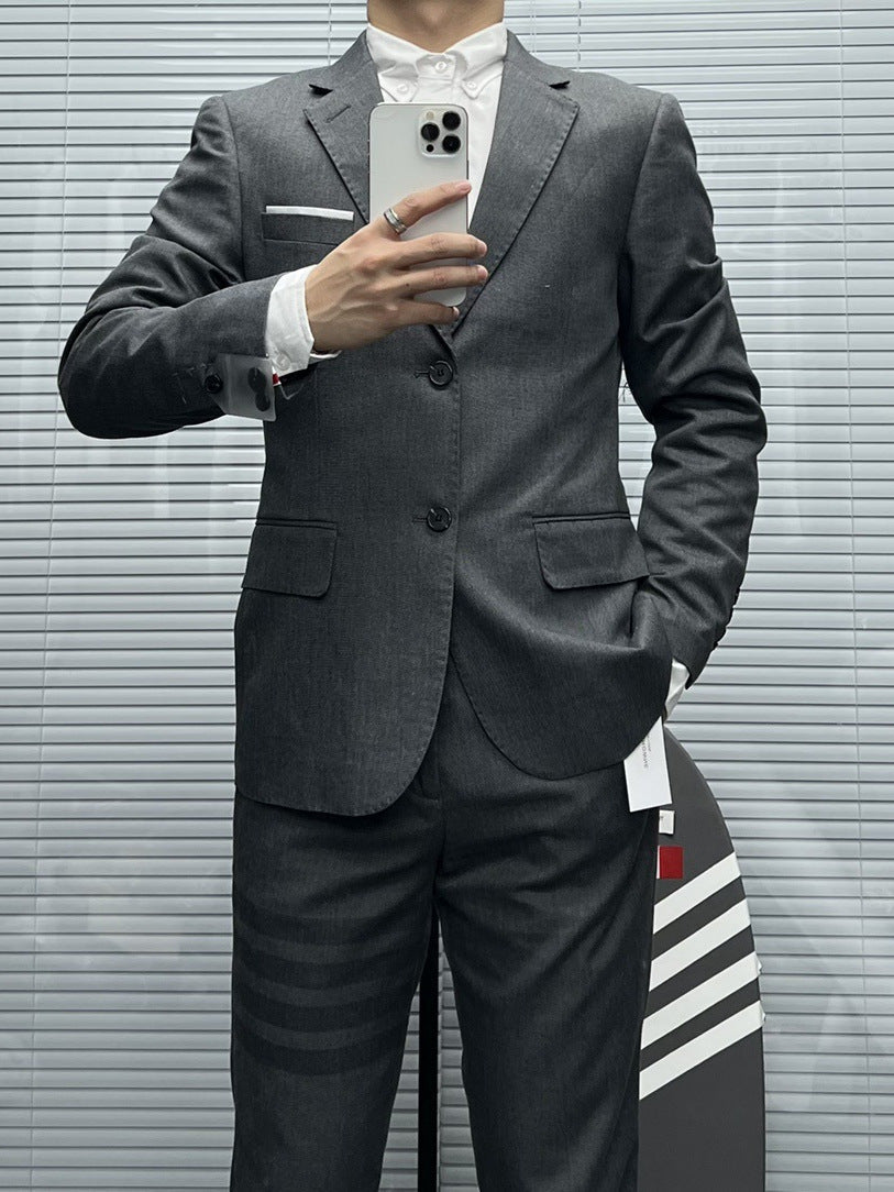 2025SSS  Men's four-bar striped suit THOM TREND