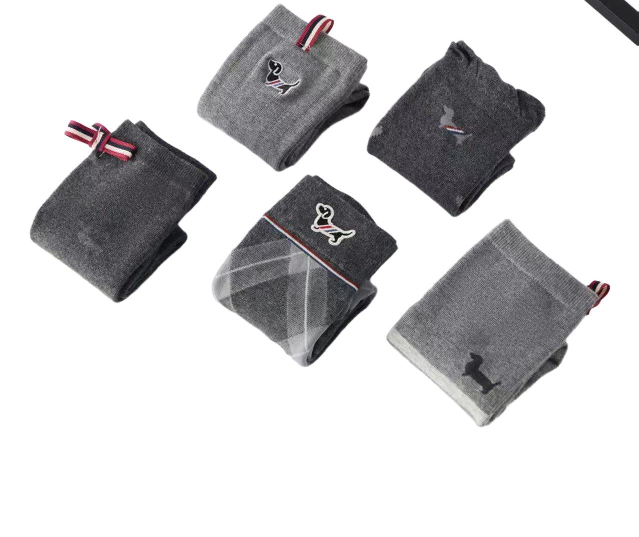2025SS Dog charm embroidered socks THOM TREND