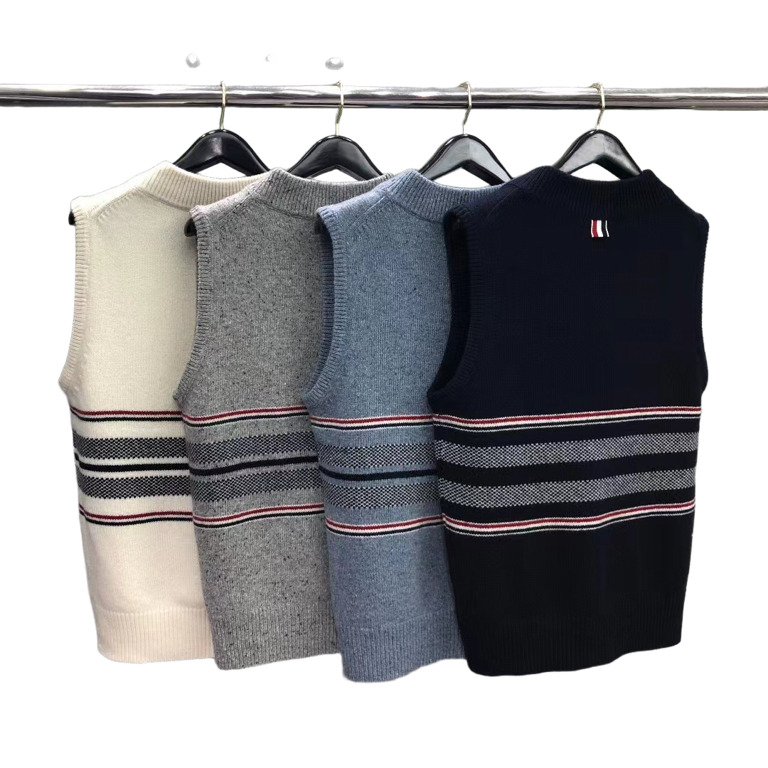 2025SS  Bird's Eye Knit Vest THOM TREND