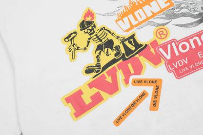 cartoon embroidered T-shirt