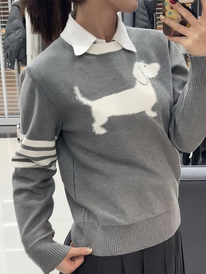 2025SS Puppy Crew Neck Sweater THOM TREND