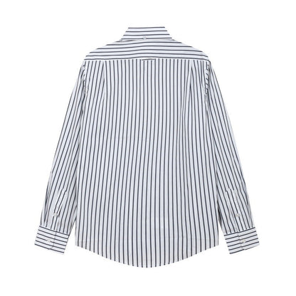 Blue and white patchwork shirt（副本） THOM TREND
