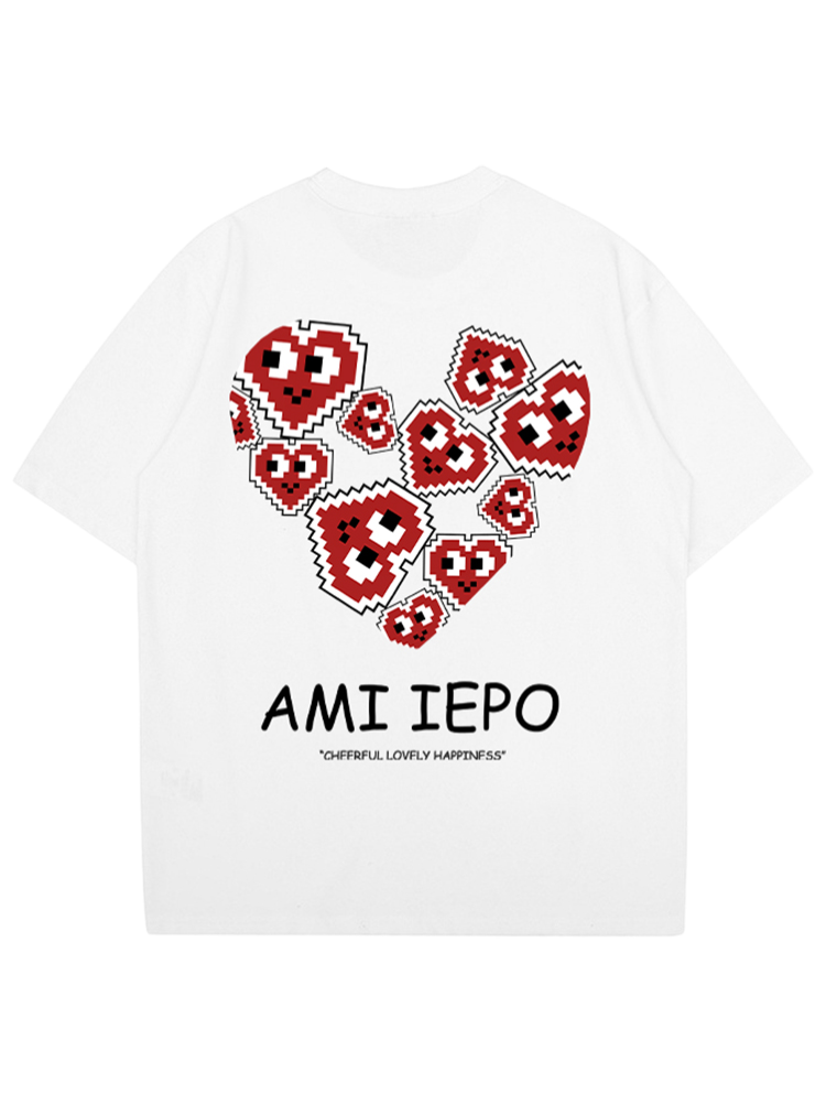 2025SS Heart Print T-shirt THOM TREND