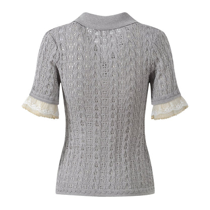 2025SS Lace knit short sleeves THOM TREND