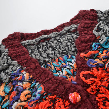 2025SS Colorful woven tassel sweater coat THOM TREND