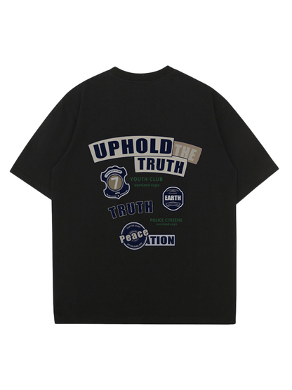 Unisex shield logo T-shirt THOM TREND