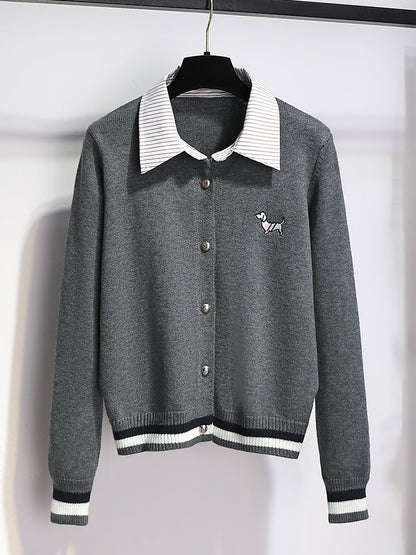 Fake two-piece cardigan + pleated skirt THOM TREND