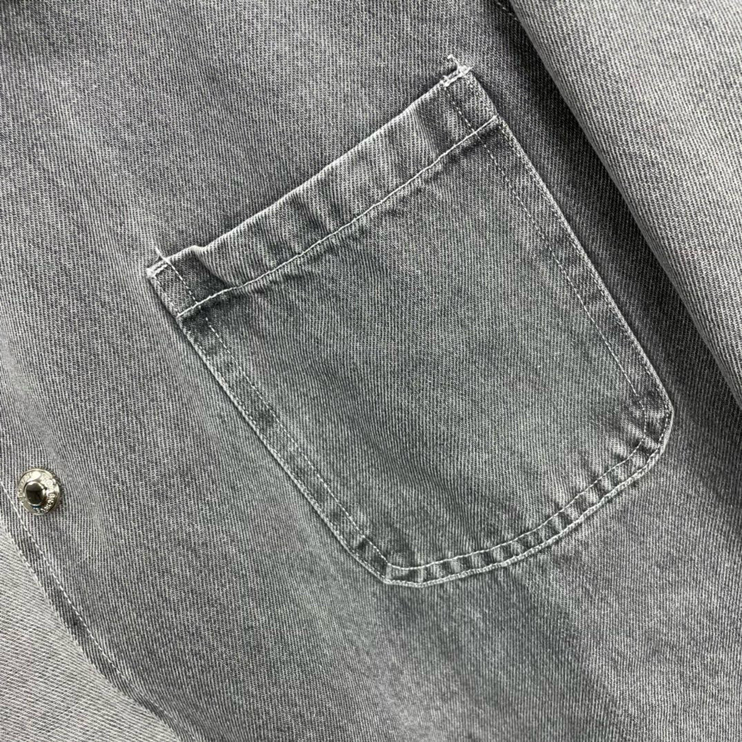 2025SSS Colorblock denim shirt jacket THOM TREND