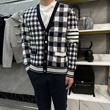 2025SS  Checkerboard cardigan THOM TREND