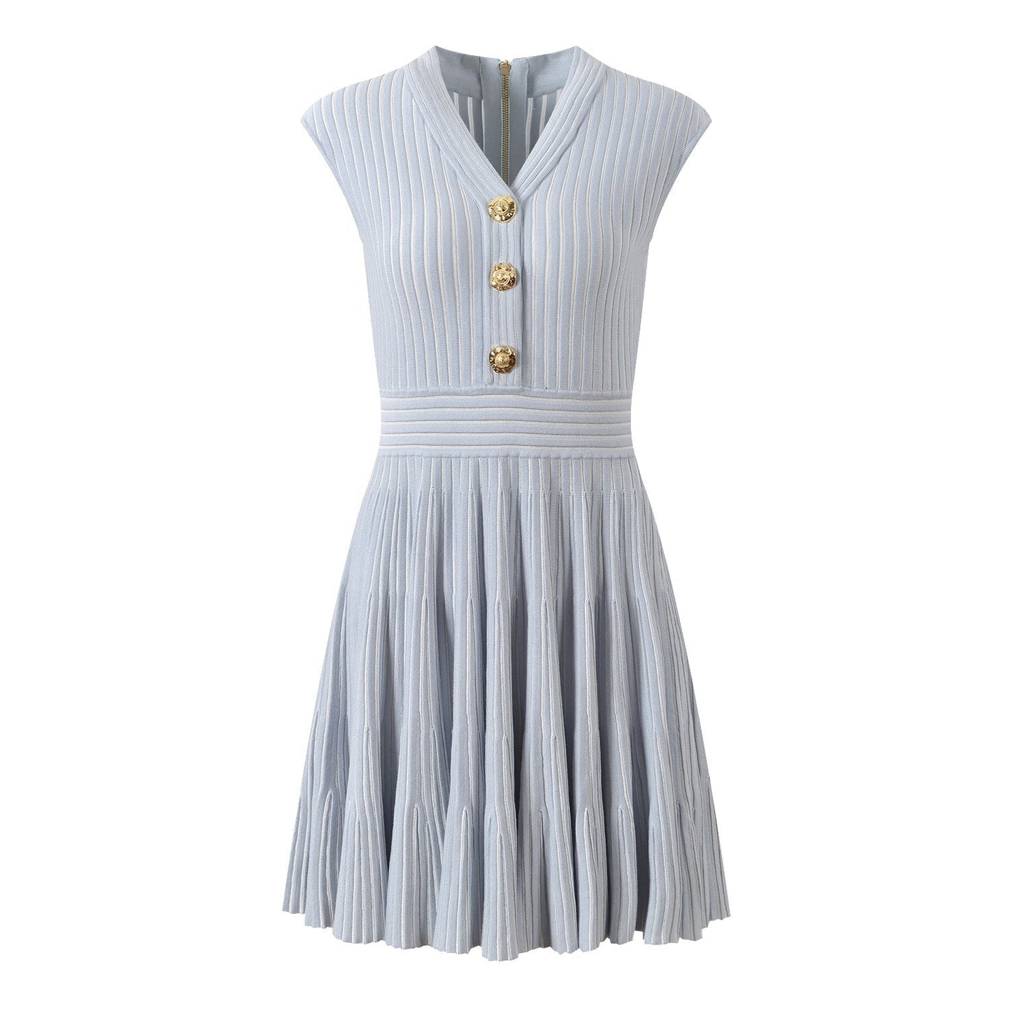 2025SS Sleeveless V-neck knitted dress THOM TREND