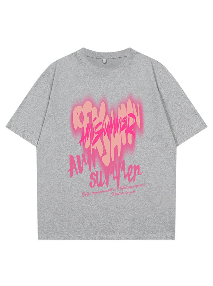 Heart Print Short-Sleeve THOM TREND