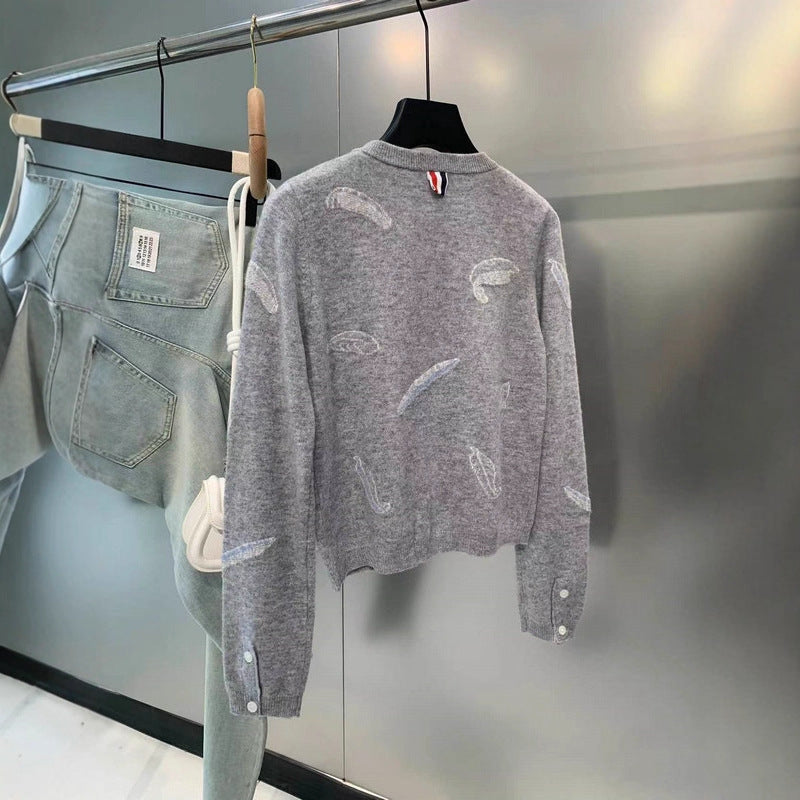 2025SS diamond pattern cardigan（副本） THOM TREND