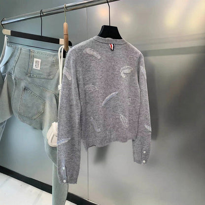2025SS diamond pattern cardigan（副本） THOM TREND