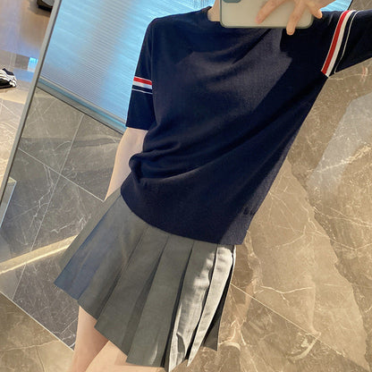 stripe short sleeve T-shirt