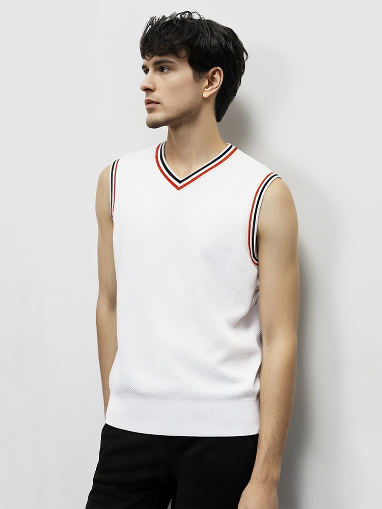 2025SS Pineapple pattern sleeveless vest THOM TREND