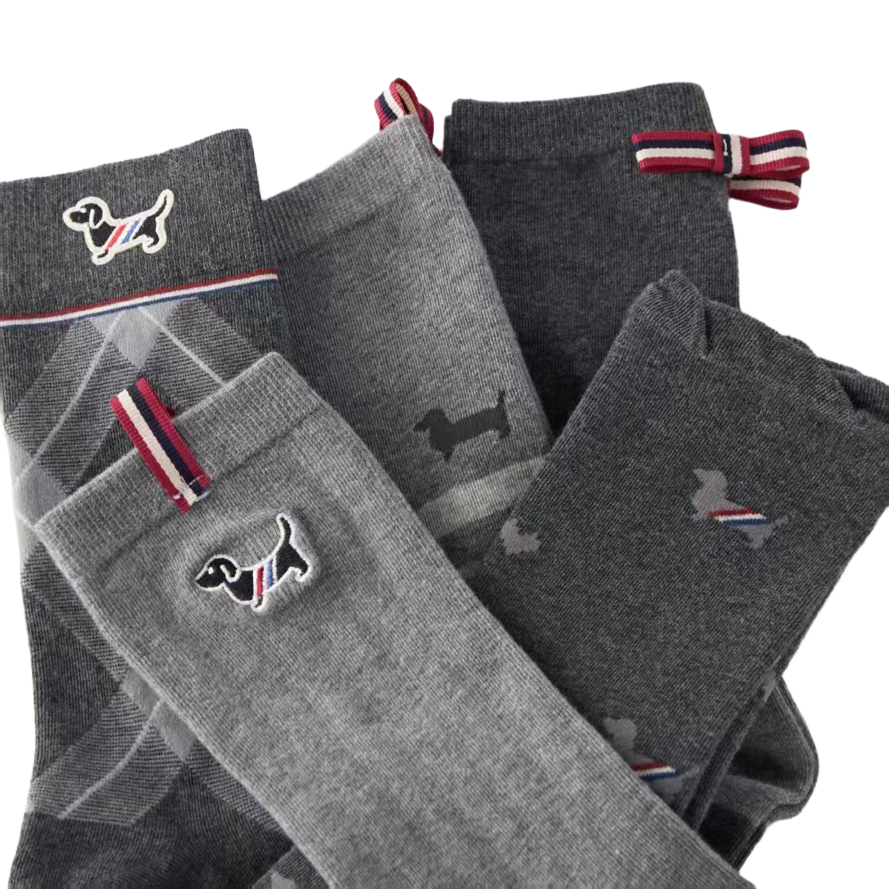 2025SS Dog charm embroidered socks THOM TREND