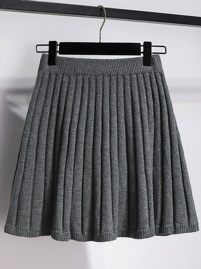 Fake two-piece cardigan + pleated skirt THOM TREND